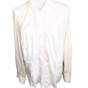 Ashley Stewart White Button Down Shirt
